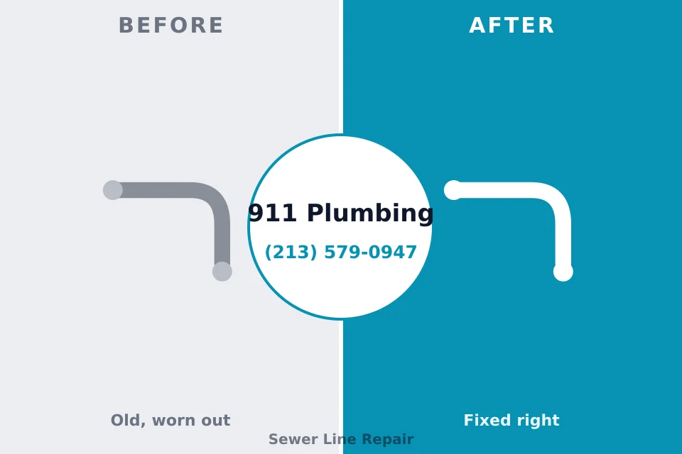 Before and after: plumbing repair Frenchtown, NJ
